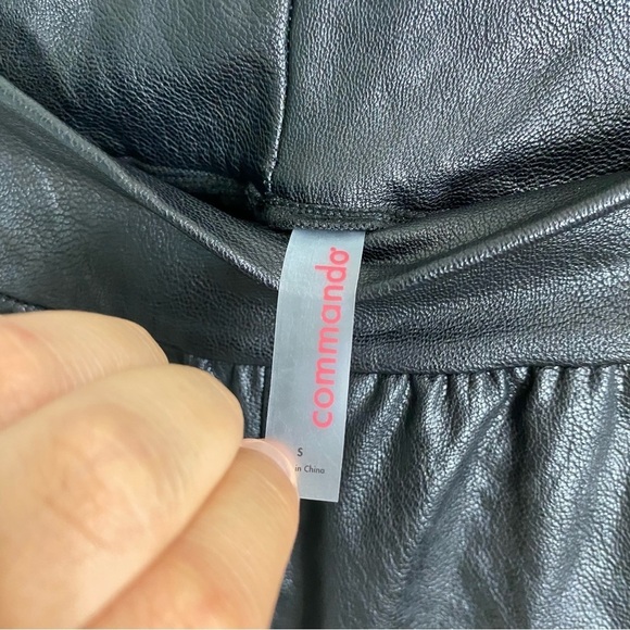 Commando Faux Leather Joggers Black Sz Small Solid - Picture 3 of 7